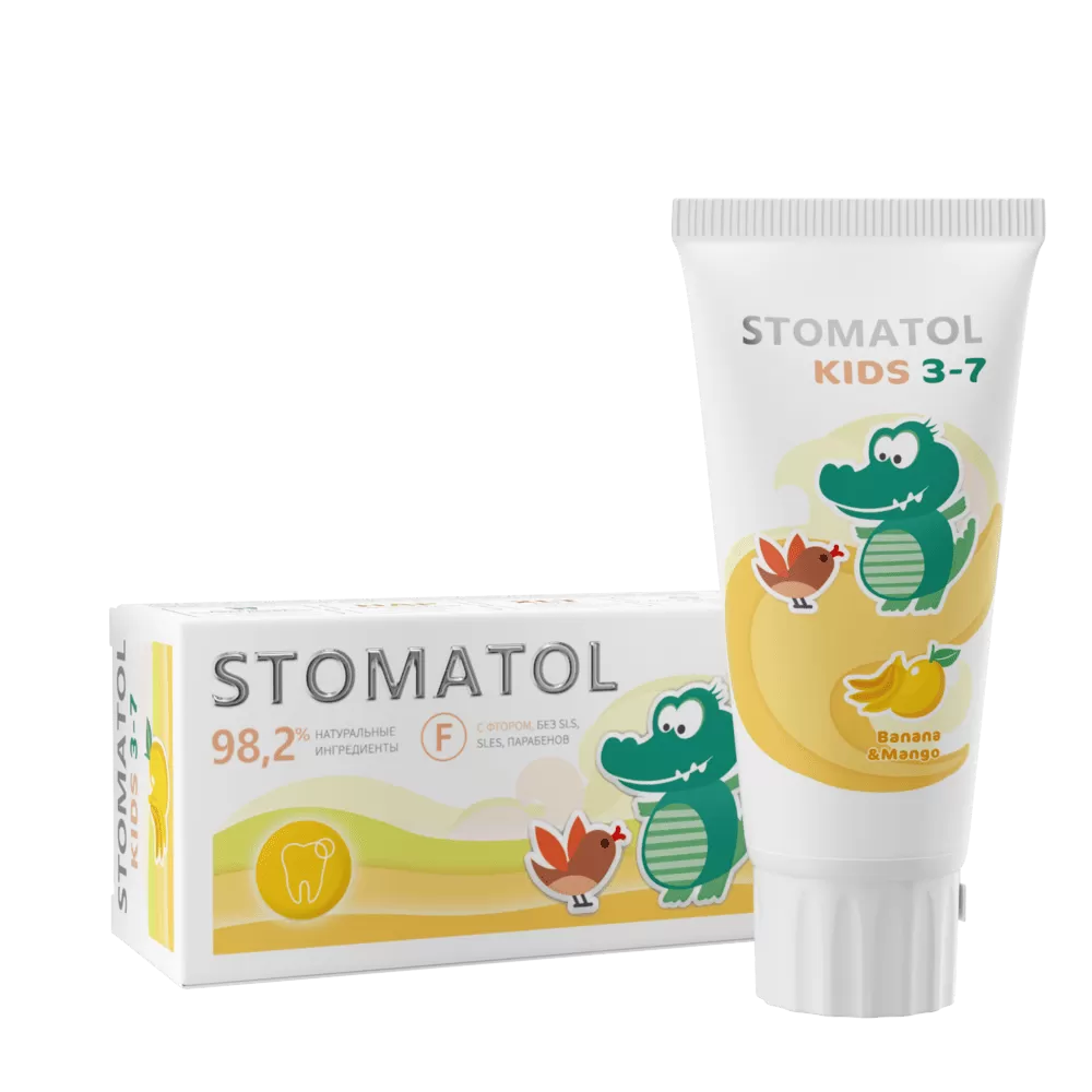 Зубн.паста детская Stomatol "Banana & mango"50гр