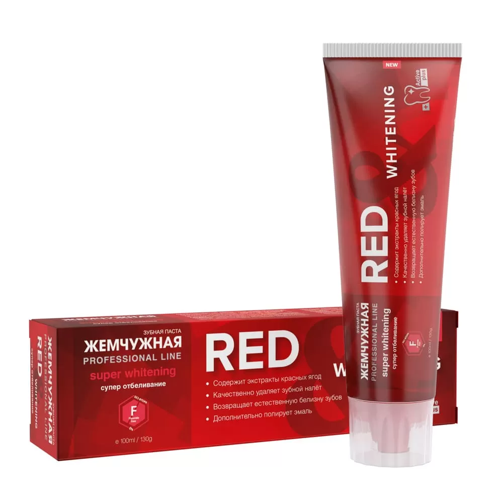 Зубн.паста Жемчужная PROF «Red & Whitening» 100мл 